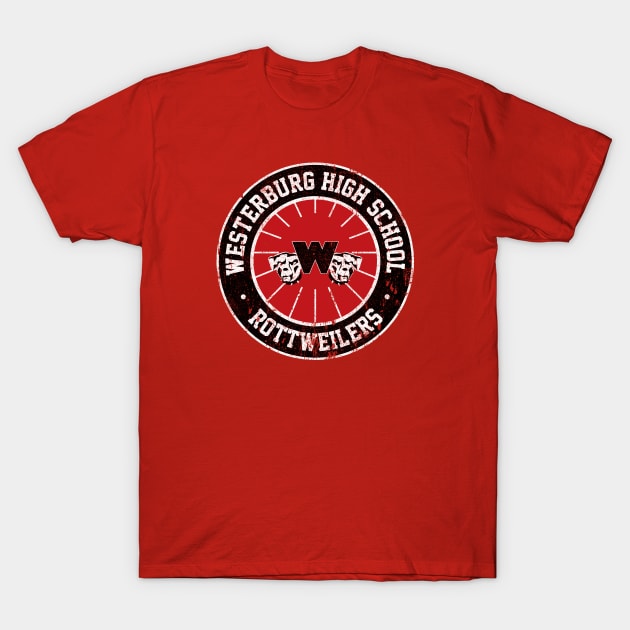 Westerburg High School Rottweilers (Heathers) T-Shirt by huckblade